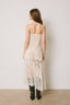 Lace Asymmetrical Tiered Midi