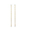 Long Dainty CZ Baguette Link Drop Earrings