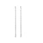 Long Dainty CZ Baguette Link Drop Earrings