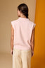 Maeve Collared Top - Sleeveless Cropped Polo Knit, Pink or White - Hallelu Clothing Boutique