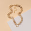 Marble Disc Stone Beaded Necklace