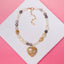 Marble Heart Pendant Pastel Bead Necklace - Hallelu Clothing Boutique