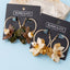 Marbled Flower Hoop Earrings - Hallelu Clothing Boutique