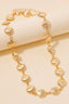 Metallic Clam Shell Chain Link Necklace - Hallelu Clothing Boutique