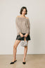 Metallic Foil Off-the-Shoulder Pleated Blouse - Hallelu Clothing Boutique