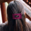 Mulberry | Small |Flat Rectangle Hair Clip - Hallelu Clothing Boutique