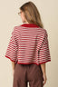 Natalia Stripe Loose Knit Top - Hallelu Clothing Boutique