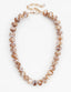Natural/Cream Oval Beaded Chunky 16"-18" Necklace - Hallelu Clothing Boutique