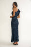 Navy Floral Maxi Dress - Hallelu Clothing Boutique
