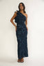 Navy Floral Maxi Dress - Hallelu Clothing Boutique