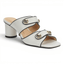 Off-White & Black Leather Two-Strap Mule - Hallelu Clothing Boutique