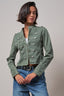 Olive Military Button Jacket - Hallelu Clothing Boutique