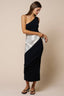 One Shoulder Maxi Dress W/ Waist Tie Scarf