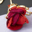Open Leaf Fabric Rose Drop Earrings - Hallelu Clothing Boutique