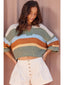 Patch Striped Sweater - Hallelu Clothing Boutique