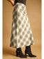 Plaid Bias Maxi Skirt