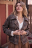 Plaid Cropped Trench Jacket - Hallelu Clothing Boutique