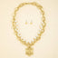 Royal Crest Pendant Pearl Strand Necklace - Hallelu Clothing Boutique