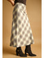 Plaid Bias Maxi Skirt