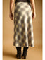 Plaid Bias Maxi Skirt