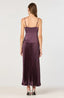 Satin Pleated Drop Waist Maxi