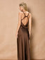 Satin Twisted Strap Maxi