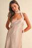 Scarf Sleeveless Midi Dress