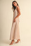 Scarf Sleeveless Midi Dress