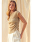 Seafoam Drift Top - Stone Cap Sleeve, Side Shirring, Cotton - Hallelu Clothing Boutique