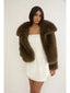 Shawl Faux Fur Coat - Hallelu Clothing Boutique
