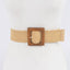 Square Wood Buckle Straw Belt - Hallelu Clothing Boutique