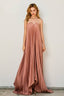 Strapless Pleated Satin Maxi Dress - Hallelu Clothing Boutique