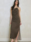 Stripe One Shoulder Maxi Dress - Hallelu Clothing Boutique