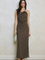 Stripe One Shoulder Maxi Dress - Hallelu Clothing Boutique