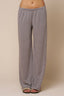 Stripe Print Pants W/ Contrast Elastic Waist - Hallelu Clothing Boutique