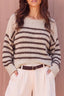 Striped Lightweight Sweater - Hallelu Clothing Boutique