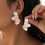 Sweet White Flower Earrings - Hallelu Clothing Boutique