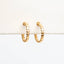 The Ali gold plated dainty hoop studs- hypoallergenic - Hallelu Clothing Boutique