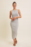 The Harbor Grey Midi Dress - Hallelu Clothing Boutique