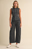 Twill Napoleon Vest Set - Hallelu Clothing Boutique