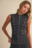 Twill Napoleon Vest Set - Hallelu Clothing Boutique