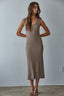 Velvet Mocha Midi Dress - Hallelu Clothing Boutique