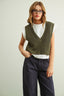 Layered Sweater Vest Tee