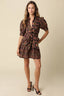 Vienna Printed Tie-Waist Mini Dress - Hallelu Clothing Boutique