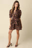 Vienna Printed Tie-Waist Mini Dress - Hallelu Clothing Boutique