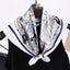Vintage Letter Print Satin Square Scarf for Women_CWASC0809 - Hallelu Clothing Boutique