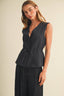 Waist-Strap Tailored Vest - Hallelu Clothing Boutique