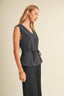 Waist-Strap Tailored Vest - Hallelu Clothing Boutique