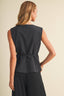 Waist-Strap Tailored Vest - Hallelu Clothing Boutique