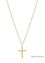 Water Resistant Thin Gold Cross 16"-18" Necklace - Hallelu Clothing Boutique